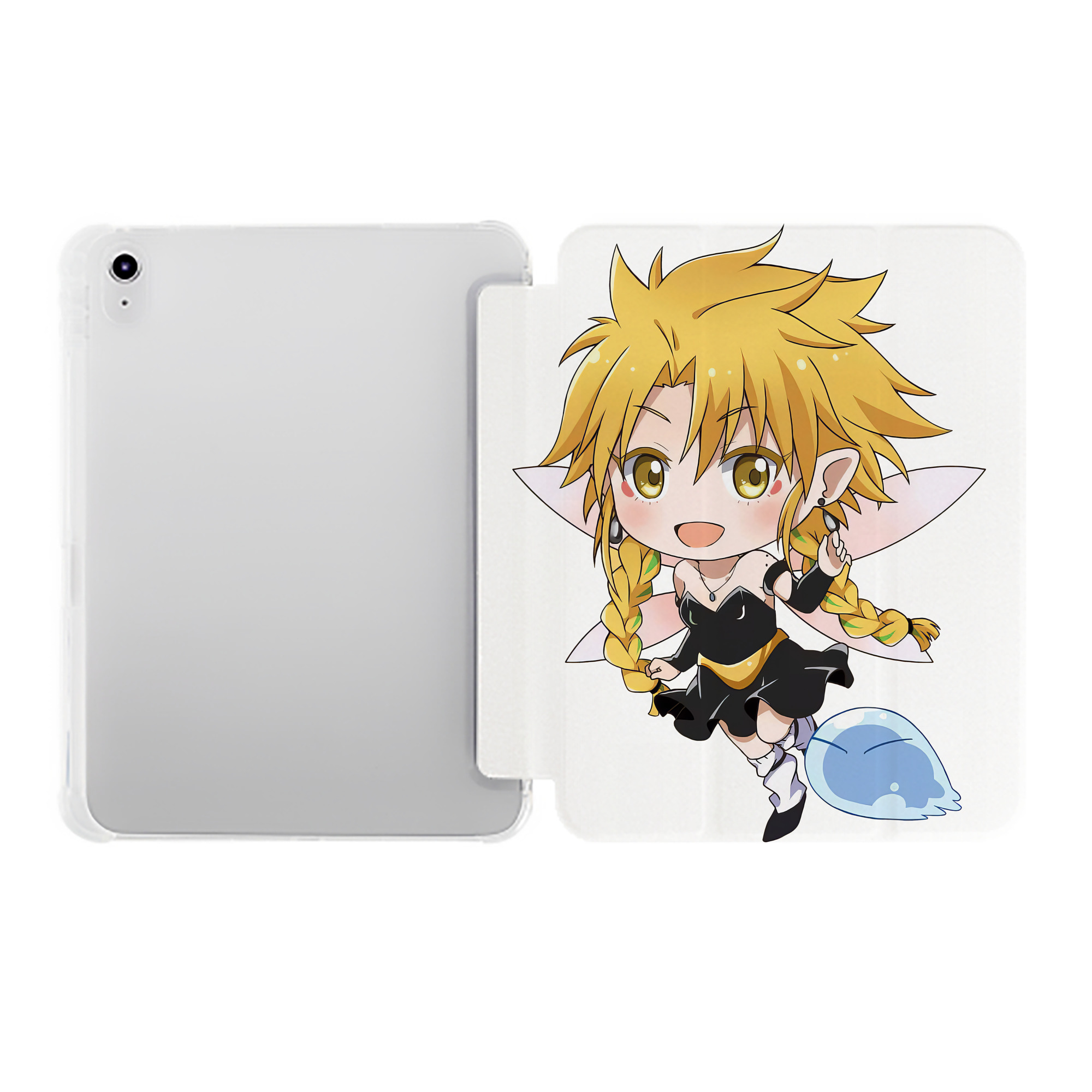 （画像用） 転スラ Regarding Reincarnated to Slime IPad ケース ペン収納付き 三つ折りスタンド PUレザー×シリコン 対応機種9.5/10.5/10.9インチ